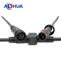 Câble étanche pour batterie au lithium M14 2Pin Connecteur LED mâle femelle en plastique noir avec câble