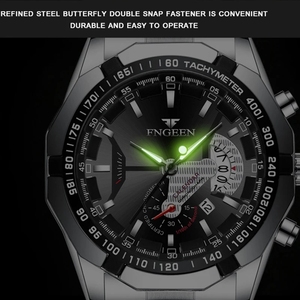 FNGEEN S001 nouveau <span class=keywords><strong>Concept</strong></span> montres à Quartz mode décontracté étanche luxe hommes horloge Relogio Masculino sport montre-bracelet pour hommes - Product Image 6