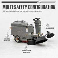Offre Spéciale Mini Balayeuse Électrique Routière, Petite Machine de Balayage Urbain Autoportée, Prix Direct Usine OEM ODM, Batterie 48V, Réservoir d'Eau 80L
