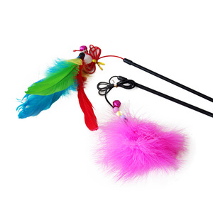 Jouet interactif pour chat avec plumes et clochette, bâton de chatouillage en plastique, mignon jouet pour chat, canne à chatouiller, transfrontalier - Product Image 4
