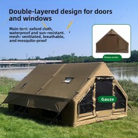 Tente de toit gonflable de luxe pour l'extérieur, 12 mètres carrés, en tissu Oxford 600D, quatre saisons, imperméable, installation rapide