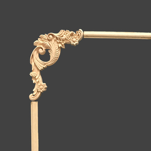 Appliques décoratives sculptées en <span class=keywords><strong>bois</strong></span> massif, motif floral, pour meubles, lits, portes, armoires, coins, rosettes, écologiques - Product Image 3