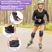 Ensemble de protection pour enfants SeeMore 6-1, coussinets souples pour genoux, coudes et poignets, patins à roulettes, vélo, skateboard, équipement de sécurité sportive