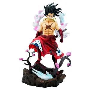 High quality 33cm Anime action figure One pieced Wonokuni Monkey D. Luffy Gear fourth Snake man action figures