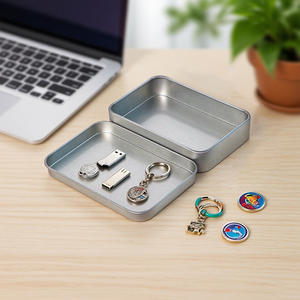 Estuches <span class=keywords><strong>de</strong></span> hojalata rectangulares Marca Bloom ecológica Reciclable Metal USB Flash Drive Case Gua Sha Board Nail Clipper Case - Product Image 5