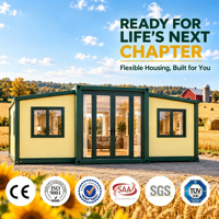 Maison conteneur modulaire préfabriquée résistante au vent de 20 pieds et 30 pieds pour camp minier, bureau conteneur portable de luxe