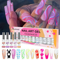 Nuevo Set Profesional de 12 Colores de Gel para Decoración de Uñas, 8ml, Pintura 3D, Gel UV/LED, Venta al Por Mayor