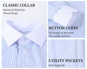 Camicia da uomo a righe da lavoro Anti-rughe a maniche lunghe stile Casual primavera estate abbigliamento uomo - Product Image 3