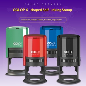 <span class=keywords><strong>Sello</strong></span> Autoentintable COLOP en Verde y Azul, Diseño Flip-Top, Sellos <span class=keywords><strong>de</strong></span> Plástico para Oficina, Modelo 0005, Venta al Por Mayor - Product Image 1