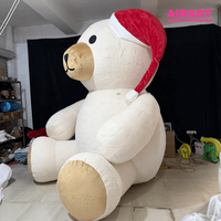 Ours en peluche géant de Noël 3M pour la décoration des fêtes et l'affichage en centre commercial