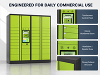 Casillero Inteligente para Paquetes, Gabinete de Entrega Autoservicio, Almacenamiento Electrónico de Paquetes con Pantalla Táctil para Apartamentos, Oficinas y Edificios