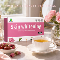 Sachets de thé beauté pour femmes, mélange blanchissant naturel, 30 unités, pour rituel matinal, maison, bureau, tasse, soin personnel