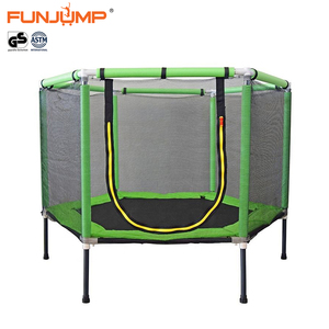 Trampolín Mini Funjump de 55 Pulgadas con Marco de Acero, Diseño Plegable para Niños, Uso en Exteriores, Red de Protección Incluida - Product Image 1