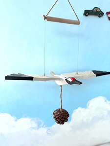 Op maat gemaakte gegraveerde houten hangende mobiel ornament met vogels, dieren thema, milieuvriendelijk, decoratief voor de kinderkamer - Product Image 3