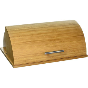 Boîte à pain en bambou semi-circulaire pour le rangement sur table, idéale pour le pain et les collations en cuisine, avec fonction planche à découper - Product Image 2