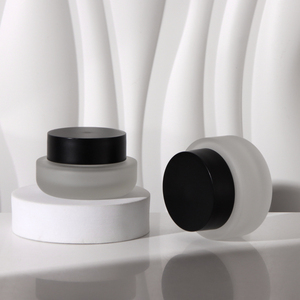 Fornitura Immediata: Set per la Cura della Pelle - Materiale di Imballaggio, Flacone Vuoto in Vetro Trasparente con Pompa per Essenza e Lozione + Contenitore per Crema Viso - Product Image 3