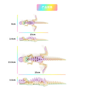 Esqueleto de dinosaurio <span class=keywords><strong>Overlord</strong></span> impreso en 3D, juguetes de cristal hechos a mano a la moda, Bola de engranaje deformada, adornos congelados, manualidades de regalo para jugar - Product Image 3
