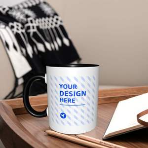 Taza de Cerámica para Café o Té, Estilo Americano, Portátil, Desechable, Ecológica, Diseño Personalizado Hecho a Mano, en Colores Blanco y Negro - Product Image 6