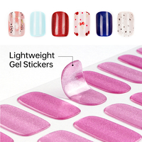 Nouveauté Styles personnalisés 30 bandes de vernis à ongles en gel décoratif de haute qualité, gel semi-durci longue durée avec lumière UV