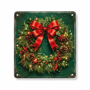 Letrero Metálico Personalizado OEM <span class=keywords><strong>de</strong></span> Santa Claus, 8x12 Pulgadas, Decoración <span class=keywords><strong>de</strong></span> Pared Vintage Navideña, Póster Retro para Hogar, <span class=keywords><strong>Cocina</strong></span>, Bar, Fábrica, Venta al Por Mayor - Product Image 2