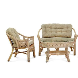 ชุด omara หวายแฮนด์เมดพร้อมพนักพิงโต๊ะหมอนขายดีจากอินโดนีเซียสำหรับวิลล่าอพาร์ทเม้นท์สำหรับเฟอร์นิเจอร์ห้องนั่งเล่น - Product Image 4