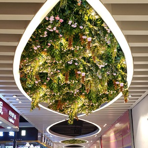 Diseño Personalizado para Cafetería o <span class=keywords><strong>Restaurante</strong></span>, Planta Verde Simulada, Techo Suspendido con Vegetación, Techo con Flores Simuladas - Product Image 3
