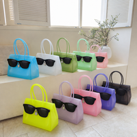 Sac fourre-tout de plage en PVC transparent multicolore de luxe avec logo personnalisé pour femmes, vente en gros de sacs à main de boutique