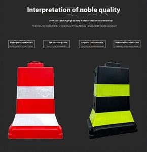 Nuovo stile giallo & nero traffico di plastica PE barriera stradale impilato sistema di barriera Barrera De Trafico - Product Image 4