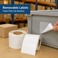 Étiquettes thermiques amovibles résistantes aux déchirures 60 x 40 mm, sans résidus, autocollantes pour l'emballage et l'identification des produits