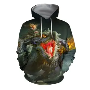 Fitspi Wholesale Dragon 3d Print Hoodies Unisex Pullover Hoodie Full Size Clothes Supplier For From China