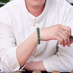 หยกแท้ธรรมชาติทรงกลม สร้อยข้อมือหยกสำหรับผู้ชายและผู้หญิง สายหยกถักมือ ขายส่ง SL34 - Product Image 5