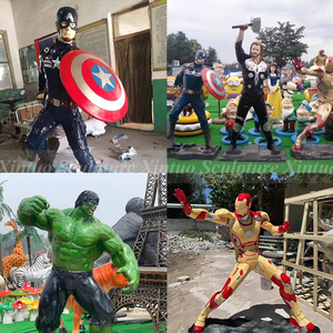 Sculpture en fibre de verre <span class=keywords><strong>Hulk</strong></span> grandeur nature | Statue de super-héros pour parc à thème de film, centre commercial et décoration extérieure intérieure - Product Image 5