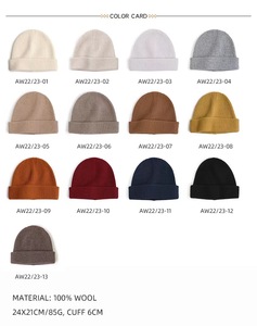 Berretto in maglia di lana calda personalizzato carino e personalizzato cappellini invernali in Cashmere Bennie da donna 100% cappelli a cuffia in pura lana con logo personalizzato - Product Image 3