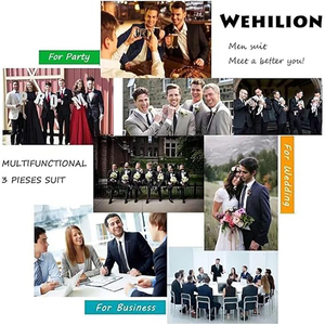 Ventes en gros de costumes pour hommes en trois pièces, vêtements décontractés pour hommes, costumes élégants et élégants, costumes de loisirs pour hommes de grande taille - Product Image 5