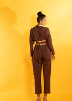 Ensemble coordonné vintage pour femmes Dusky Dawn, tenue élégante en deux pièces avec short, design élégant, look tendance, coupe confortable, parfait pour les fêtes