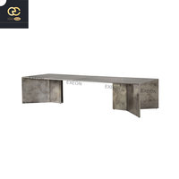 Nouveau design de restaurant italien-Table à manger luxueuse en verre-Ensemble de table à manger de villa créative à usage domestique