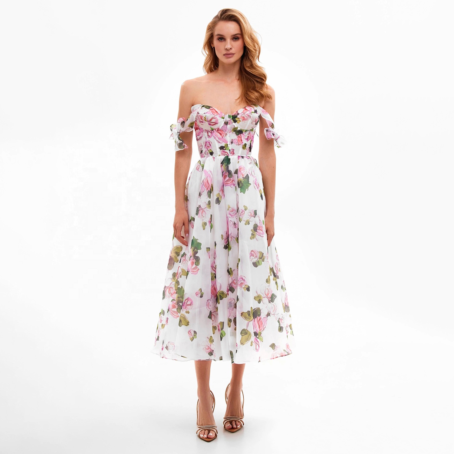 white christmas dresses Floral-print Cali Maxi Summer Party Dress main image 1