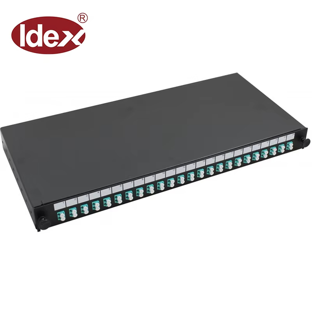 single multi mode fiber optic patch panel / wall mounted 24 port simplex duplex 19" 1U sliding type ODF