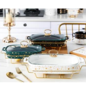 2023 plus récent élégant design unique <span class=keywords><strong>bas</strong></span> prix restauration restaurant servant des plats ovale <span class=keywords><strong>buffet</strong></span> chauffe-plats ustensiles de cuisine - Product Image 1