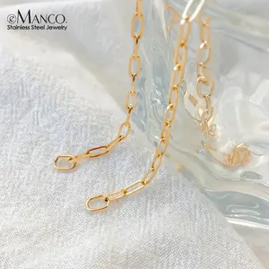 이만코 드롭쉬핑 스테인리스 스틸 목걸이 이중 점프 링 조절 가능한 쿠바 체인 쥬얼리 제작 DIY 커넥터 참 펜던트 - Product Image 1