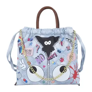 Stylish brand 2354 thin handbag EYE THEME brand unique tote bag for women