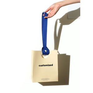 Bolsas de Papel de Regalo Personalizadas con Logotipo Privado, Bolsas de Compras de Lujo Grandes Negras con Asas - Product Image 1