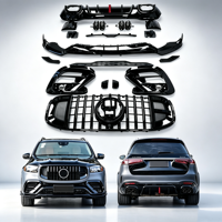 Kit carrosserie style AM X167 pour GLS63, comprenant lèvre avant, calandre GT, prises d'air, diffuseur arrière LED et embouts d'échappement, compatible X167 GLS450 GLS480 2020+