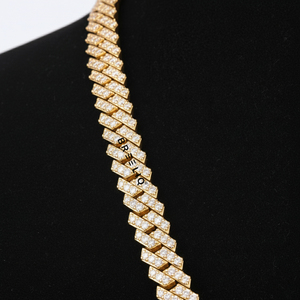 Chaîne cubaine en diamant de laboratoire VVS Hip Hop pour homme, chaîne en argent sterling 925 glacée, collier bling, testeur de diamant, streetwear haut de gamme - Product Image 4