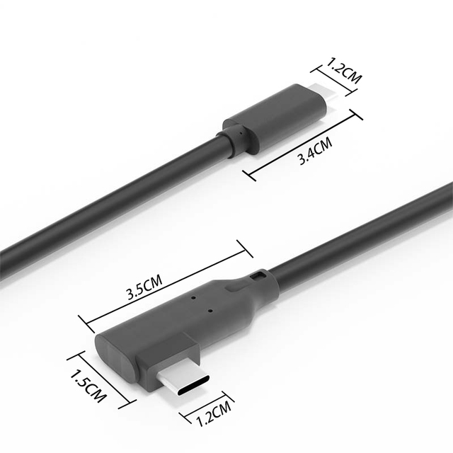 USB 3.0 Right Angle Cable USB-C USB Type C 0.1M-0.3M Flexible 90 Degree Nylon Pure Copper Conductor Fast Charging Camera Printer
