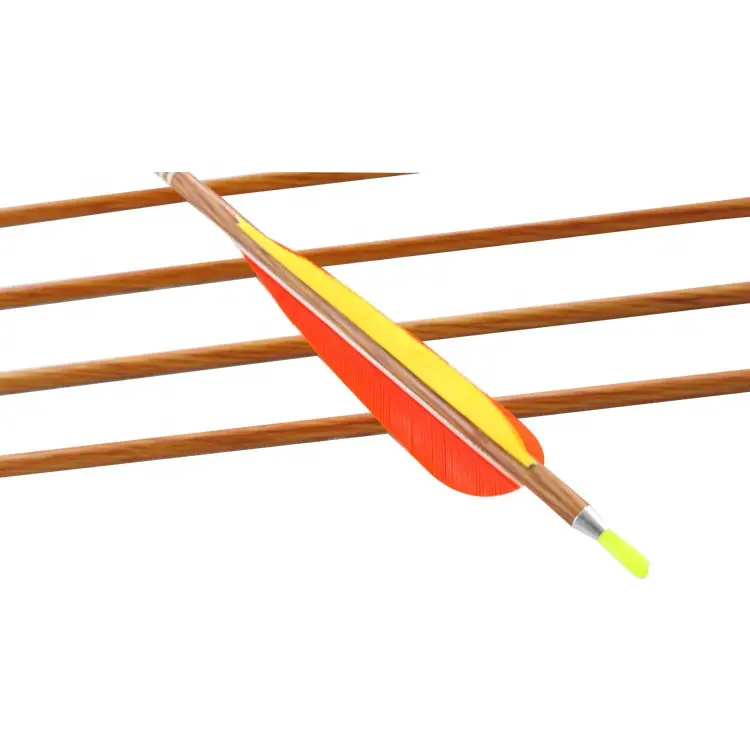 One piece recurve archery wooden bow and arrows for sale