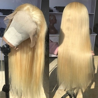 Perruque sans colle en dentelle transparente, cheveux brésiliens vierges naturels, blond miel, 613 13x4 13x6 HD, vente en gros