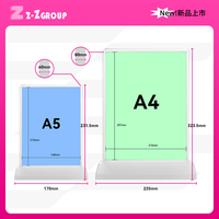 Boîte lumineuse à LED double face rechargeable A4 / A5 pour menu, support de promotion, support de poster, cadre de présentation de bureau, support de signalisation