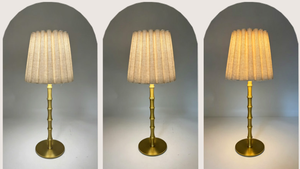 Cordless <strong>Table</strong> Lamp Touch Control Watteau Pleat Shade Beaded Post Beveled Base Battery Portable Night <strong>Light</strong> for Hotel Bedside - Product Image 2