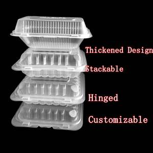 Оптовая продажа одноразовая посуда 8x8 дюймов 3 отделения квадратный черный многоразовый навесной контейнер для еды - Product Image 3